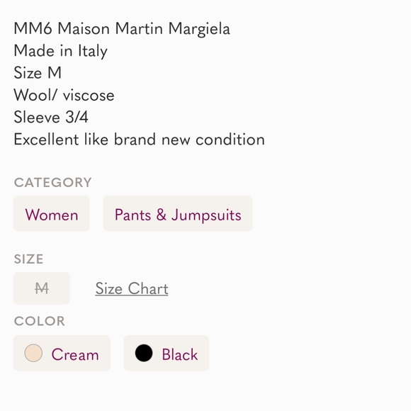 SOLD!!!! Maison Martin Margiela jumpsuit size M - Picture 12 of 12